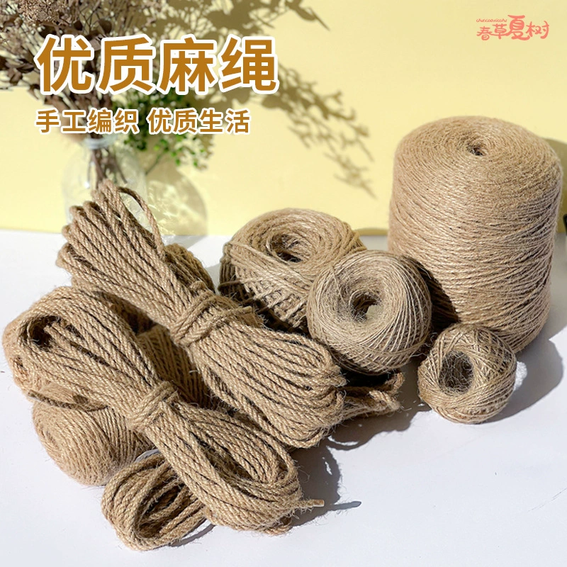 Винтаж пеньковая веревка цветок оберточная бумага материал цветочное искусство с ручной работы Подарочный букет торт выпечка украшение ремешок