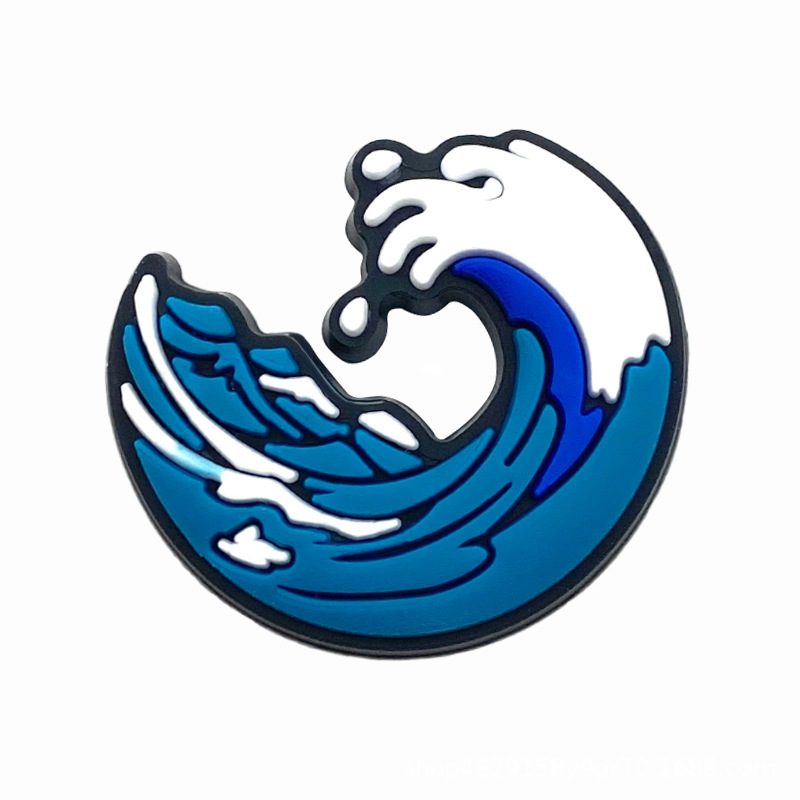 サメ、イルカ、ヒトデ、海洋動物、Zhibixing クロックス、アクセサリー、PVC ソフトラバークロックス、靴バックル、靴の花の装飾|undefined