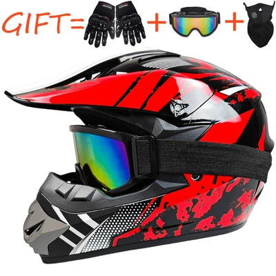 Motosiklet kaskı (dəbilqə) — Go-Kart Helmets, Electric Bike Helmets - red-storm-goggles-gloves-and-mask-s