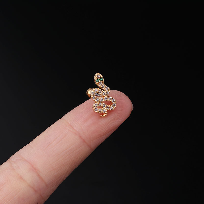 Ear Cartilage Rings & Studs Fashion Animal Copper Plating Artificial Gemstones display picture 20