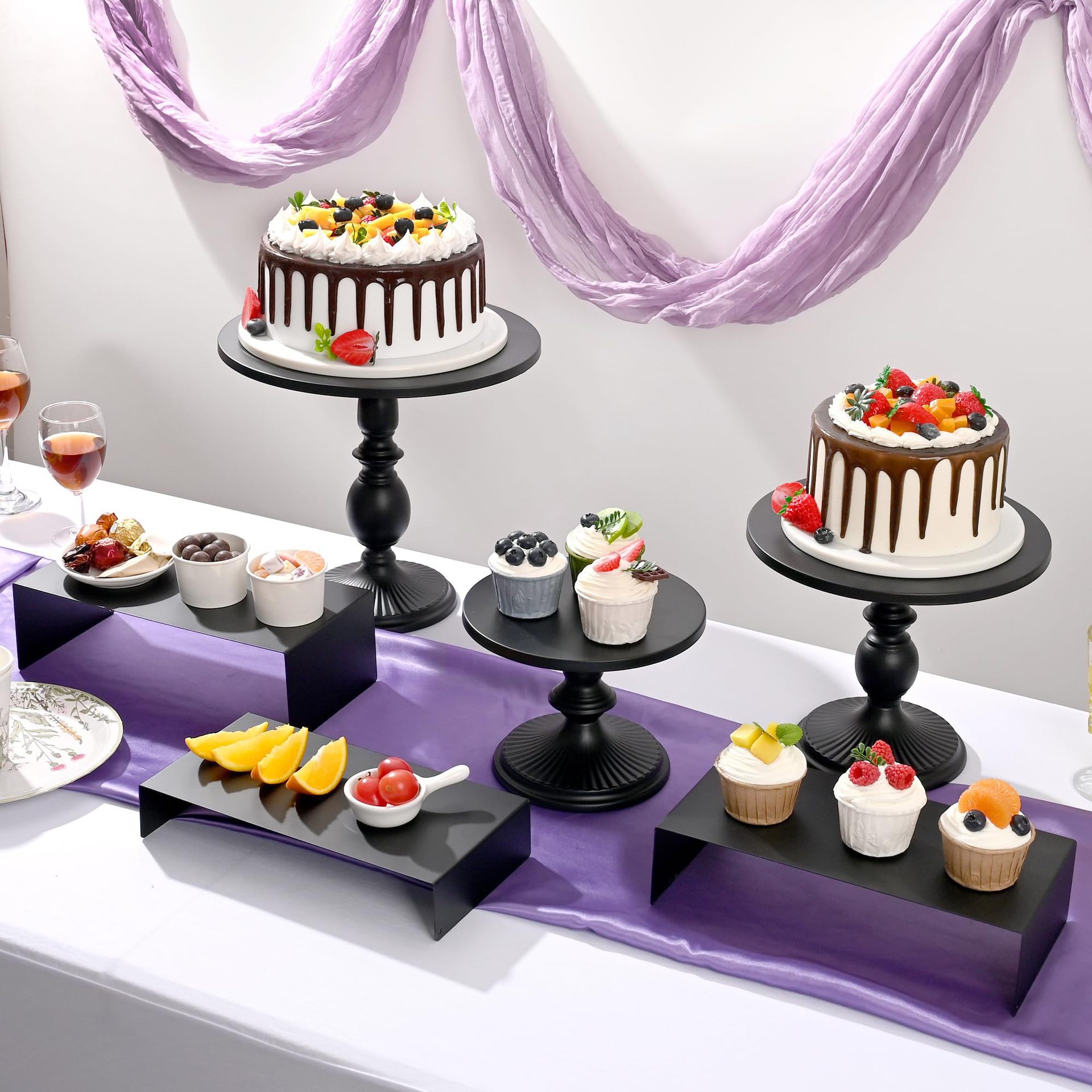 Transfronterizos Amazon temu postre estante de exhibición bandeja de pastel estante de pastel diseño de cumpleaños