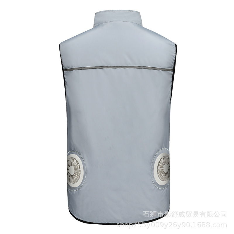 Fábrica de suministro de verano refrigeración de aire acondicionado chaleco procesamiento personalizado ventilador de refrigeración al aire libre chaleco chaqueta de enfriamiento