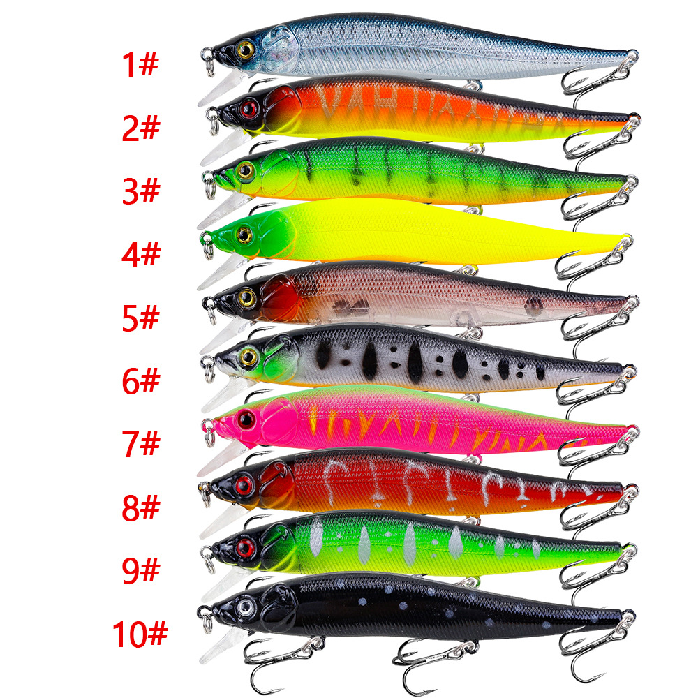 Floating Minnow Lures 115mm 14g Hard Baits Fresh Water Bass Swimbait Tackle Gear