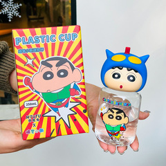 クレヨン小新正規版ネット赤プラスチックコップtritanコップ人形かわいいコップアニメ小型ミニカップ