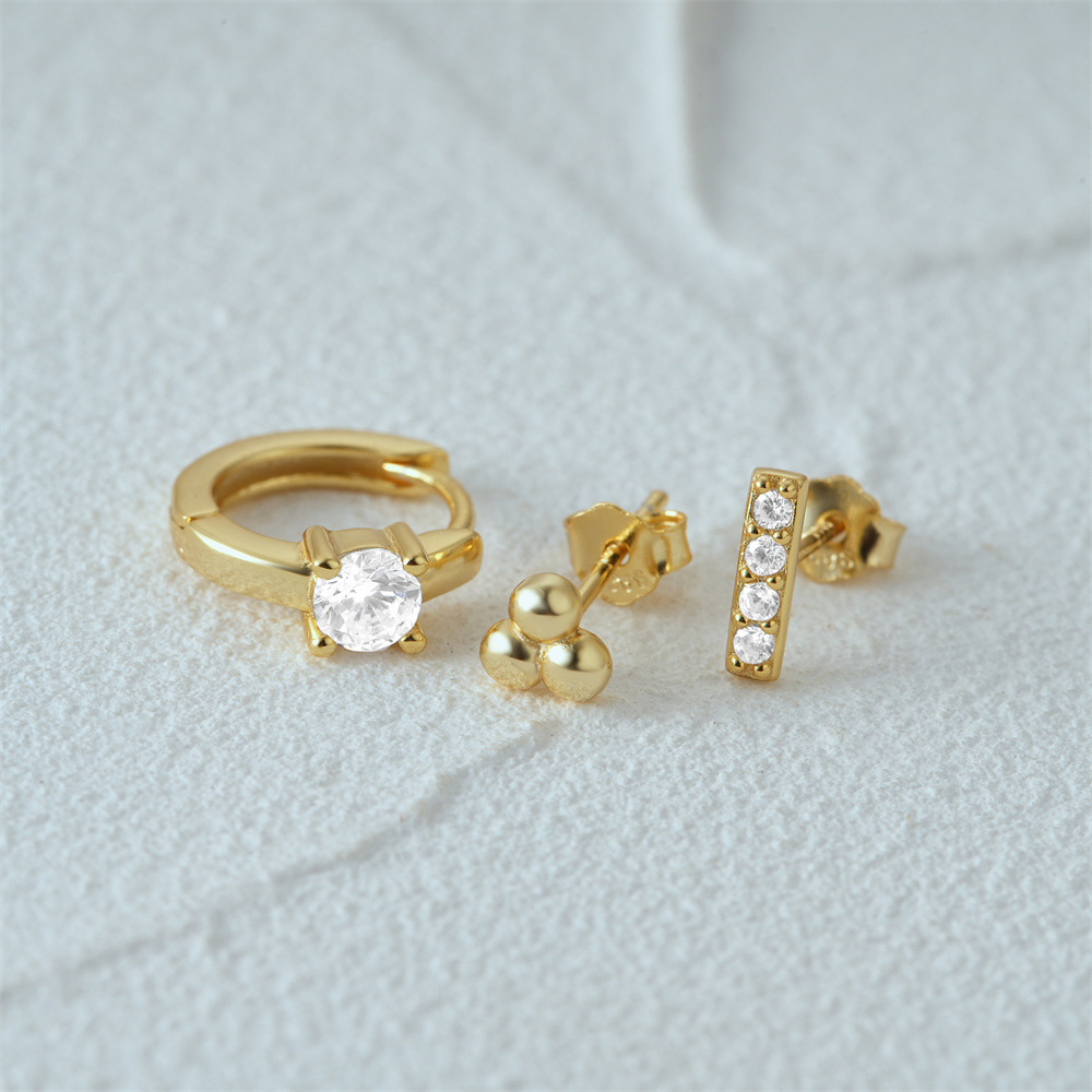 3g Weight Hoop Earrings, Ear Studs Classification 1 Set Quantity Daily Occasion 925 Sterling Silver Material Star, Butterfly Pattern Women's Gender Plating Design Simple Style Style 1 Set 925 Sterling Silver Star Butterfly Hoop Earrings Ear Studs 38