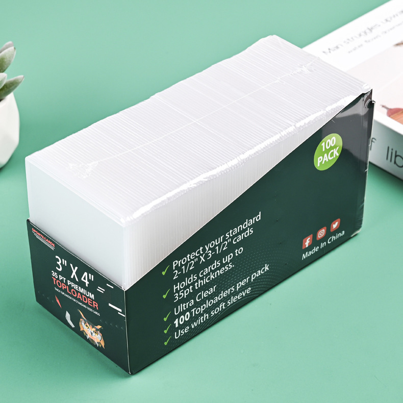 Transfronterizo 35pt duro titular de la tarjeta PVC transparente titular de la tarjeta de laminación B8 titular de la tarjeta pequeña tarjeta Goo titular de la tarjeta de juego aidou image 21