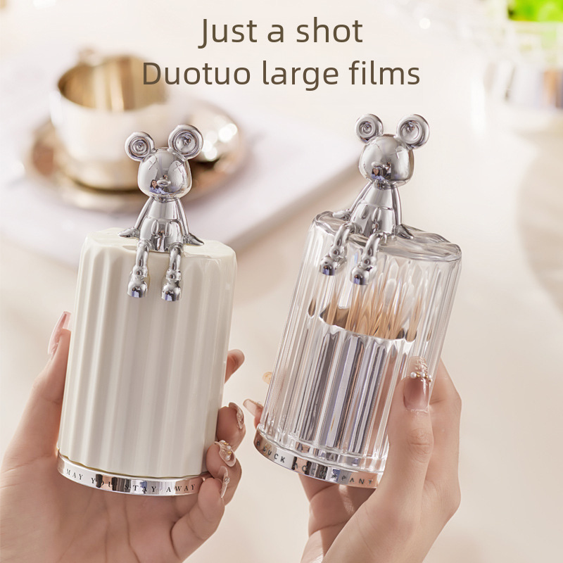 Light luxury toothpick box, household high-end cotton swab storage box, internet-famous trendy and stylish personalized creative dental floss box, commercial gift