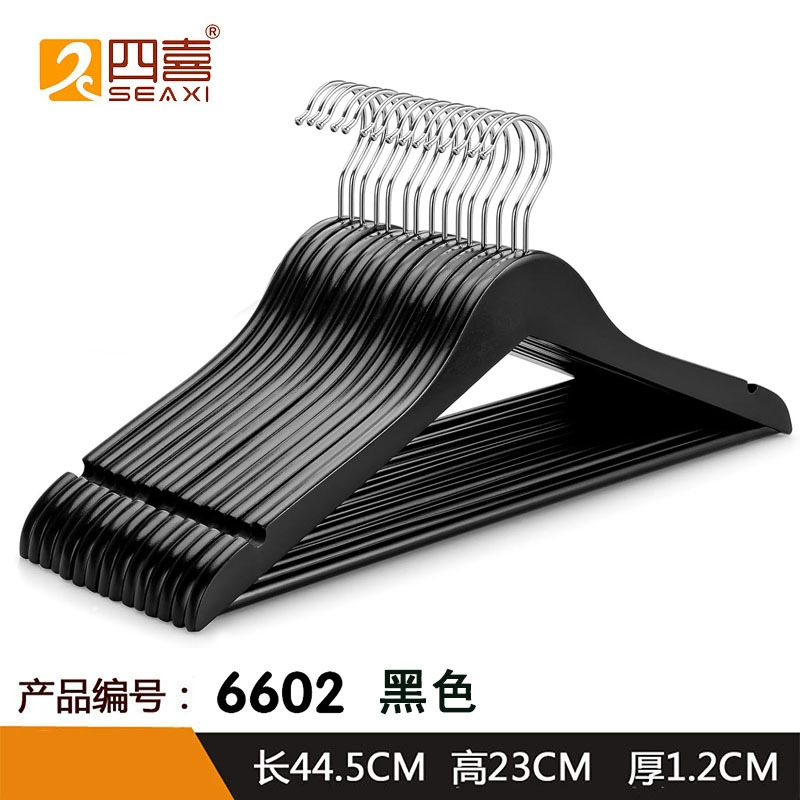 Perchas de Madera Maciza para Adultos Antideslizantes Sin Marcas para Hotel y Tiendas image 9