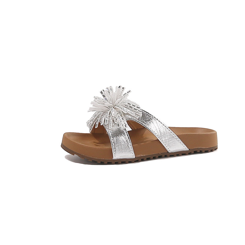 Zapatillas de moda para niñas 2026 verano nuevos niños extranjeros zapatillas de dedo abierto zapatillas de playa coreana image 6