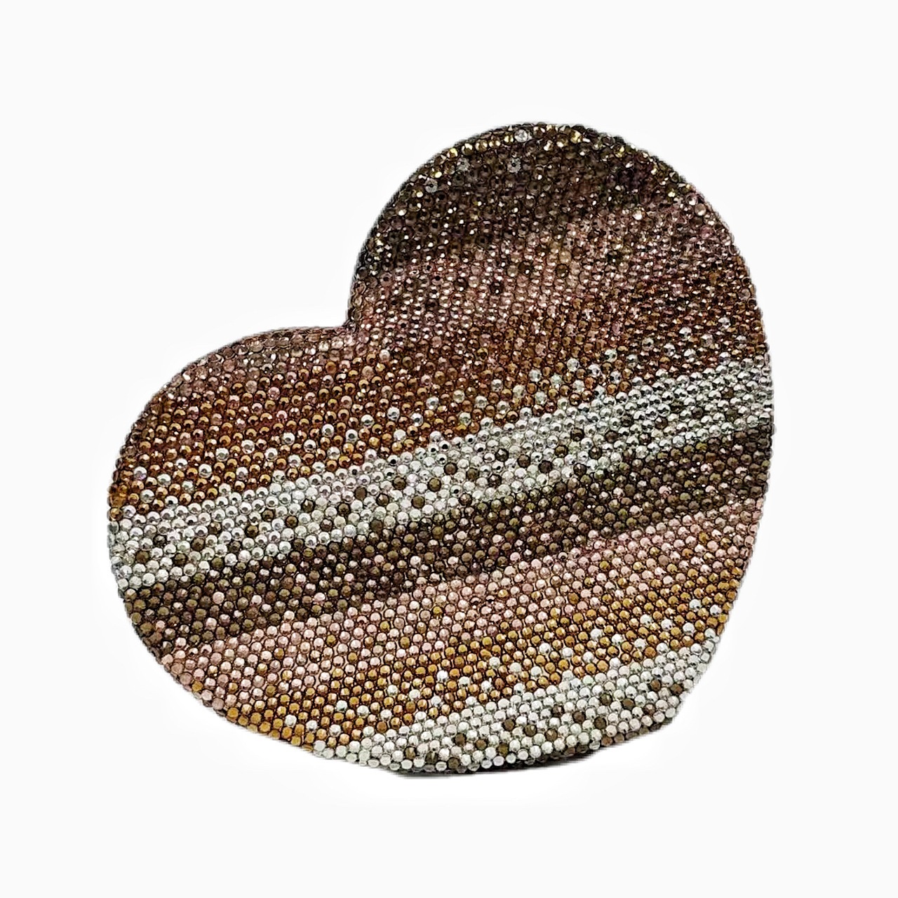Bolsa de cena de diamantes de color arco iris nuevo amor transfronterizo lleno de diamantes banquete de mano bolsa de mujer bolsa de embrague duro