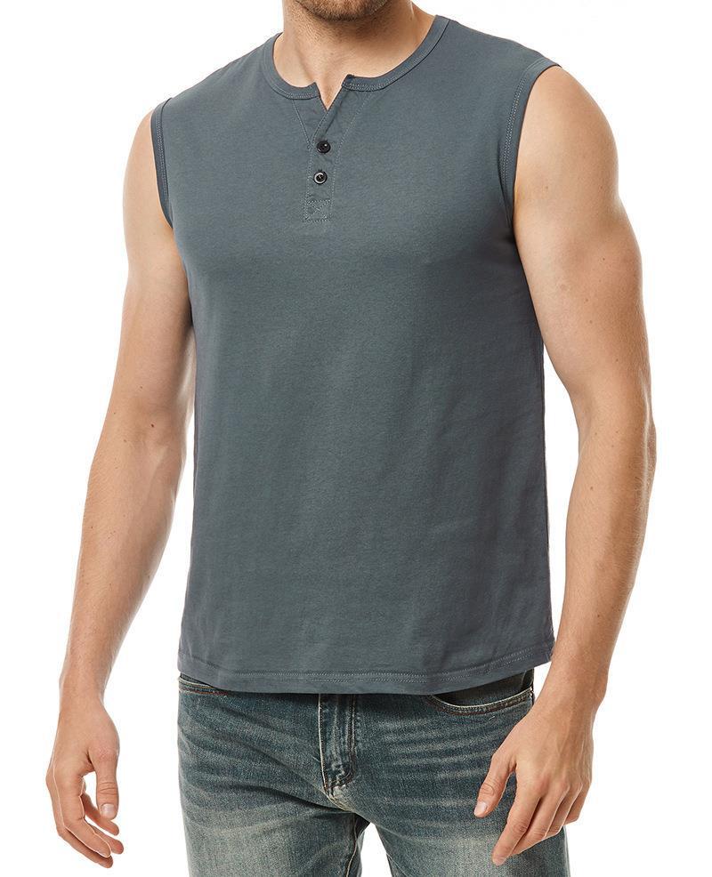 Ärmelloses, lässiges, sportliches, kurzärmeliges, leichtes T-Shirt für Herren, neues Produkt_voghion.com