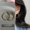 Golden earrings, silver 925 sample