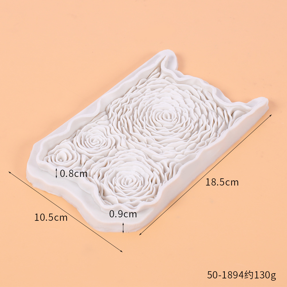 玫瑰花液体硅胶模皂 翻糖蛋糕模具 DIY巧克力硅胶模