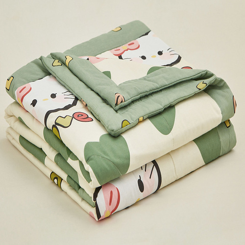 New Class A Cotton Summer Quilt Pure Cotton Air Conditioning Quilt Thin Quilt Machine Washable Bedding Wholesale Live Delivery