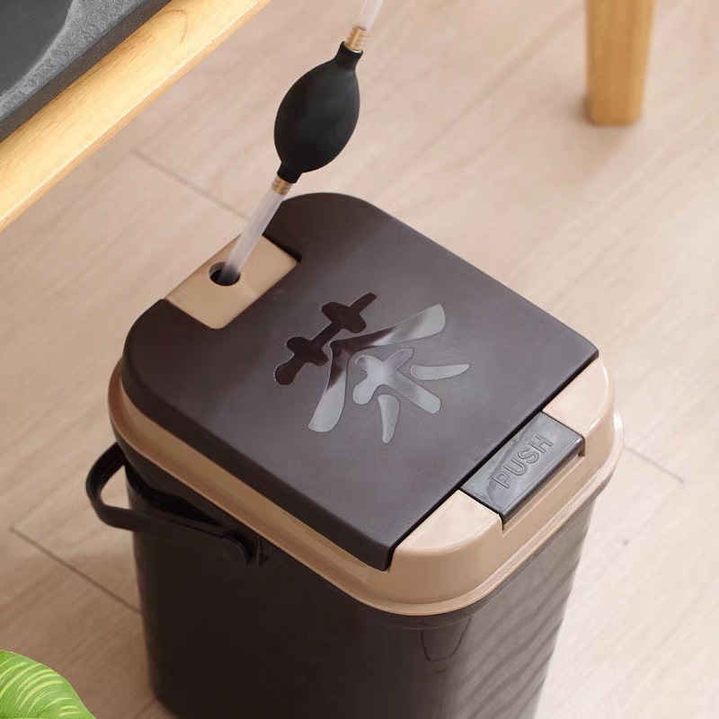 Plastic Tea Bucket Tea Dregs Bucket Waste Water Bucket Tea Table Waste Water Bucket Kung Fu Tea Accessories Household Tea Water Bucket 