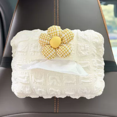 Car tissue box/set – Bag, Car Tissue Box - puff-tissue-box-fabric-yellow-flower