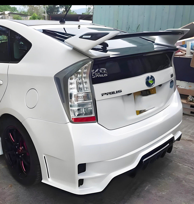 Specially Designed for 03-12 Toyota Prius Zvw30 Rear Wing, Pruis Three-Section Modified Fixed Wind Wing, Roof Wing