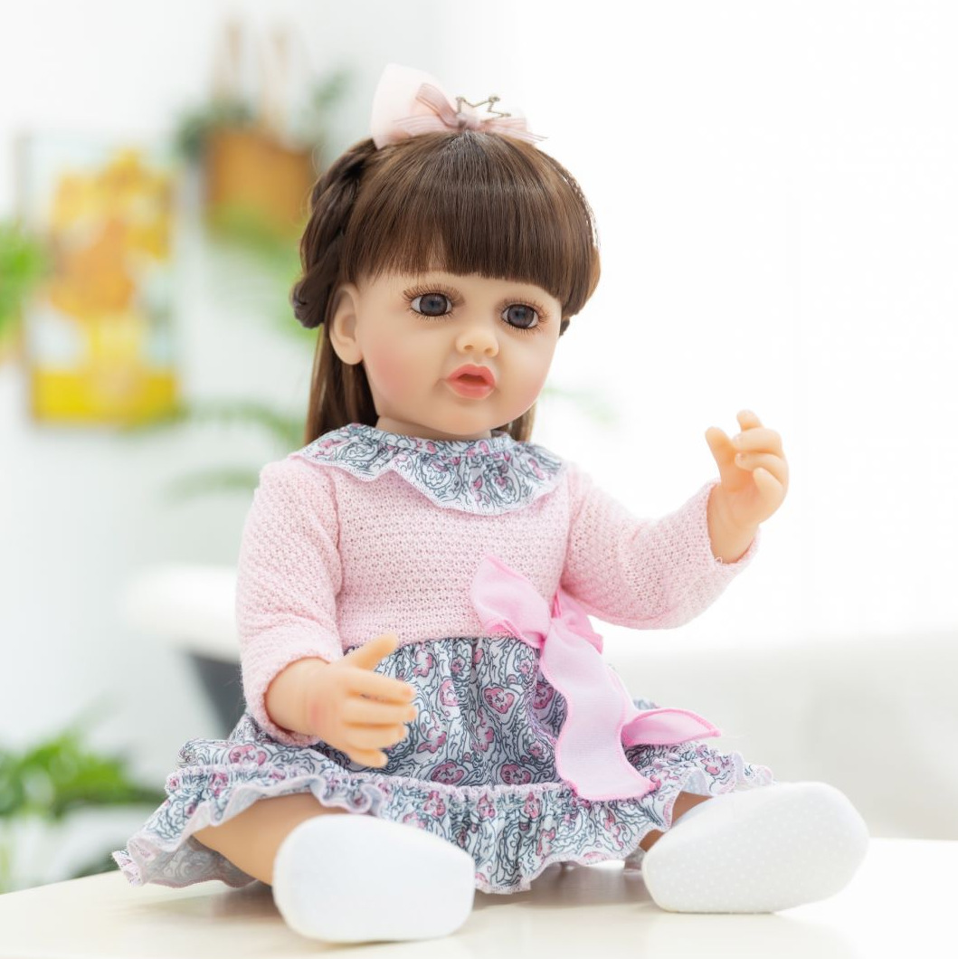 55厘米仿真重生娃娃布身 Reborn doll 重生娃娃跨境金发女洋娃娃详情10