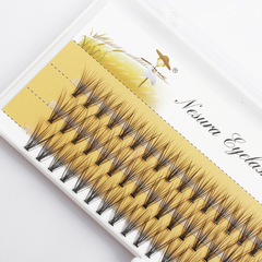 跨境批發稻草人20D單簇分段式熱熔朵毛 0.07自然濃密嫁接假睫毛