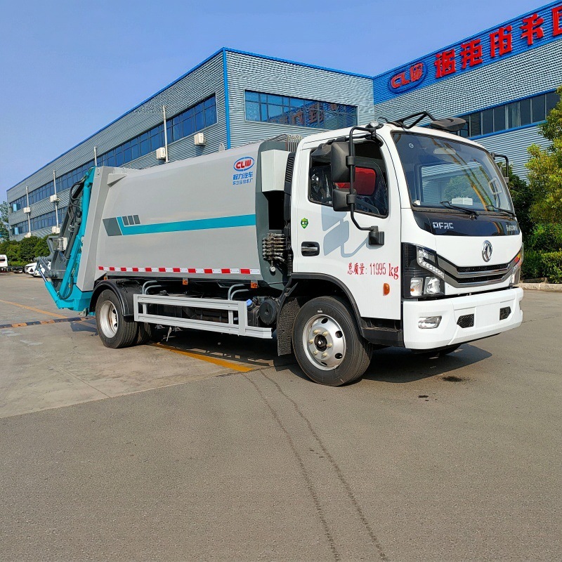 Pure electric compression garbage truck with a fully sealed, leak-proof body, designed for sanitary waste collection, compaction, and transportation