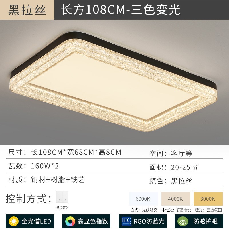 Lámpara de techo de resina de sala de estar minimalista de estilo italiano, diseñador moderno y simple de alta gama 2025 nueva lámpara de habitación del dormitorio principal