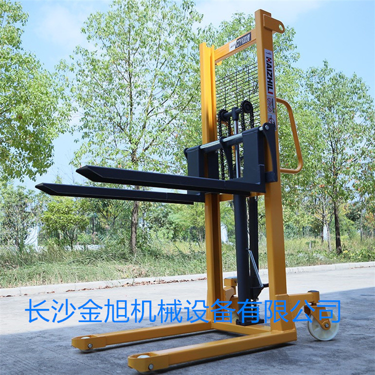 手动升降叉车海之力2吨升1.6米3手推液压堆高车堆垛装卸小型