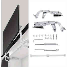 气动平移上翻门支撑五金配件 柜门铰链二段式液压杆橱柜衣柜支撑