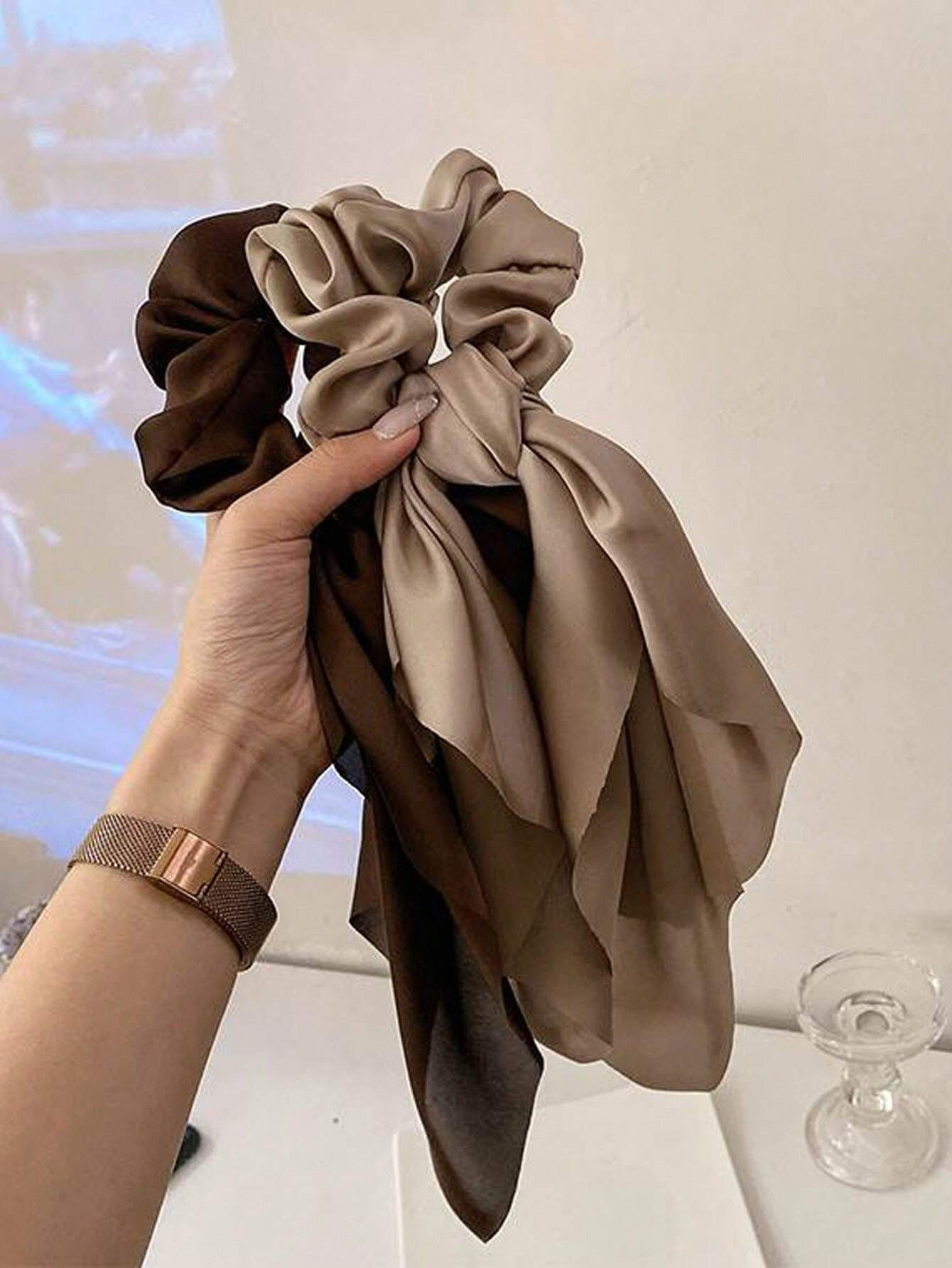 20g Weight Hair Tie Hair Accessories Type 1 Piece Quantity Casual, Holiday, Daily Occasion Cloth Material Solid Color Pattern All Seasons Season Women's Gender Elegant, Cute, Simple Style, Classic Style, New Style Style Elegant Cute Simple Style Women's Solid Color Cloth Hair Tie 3