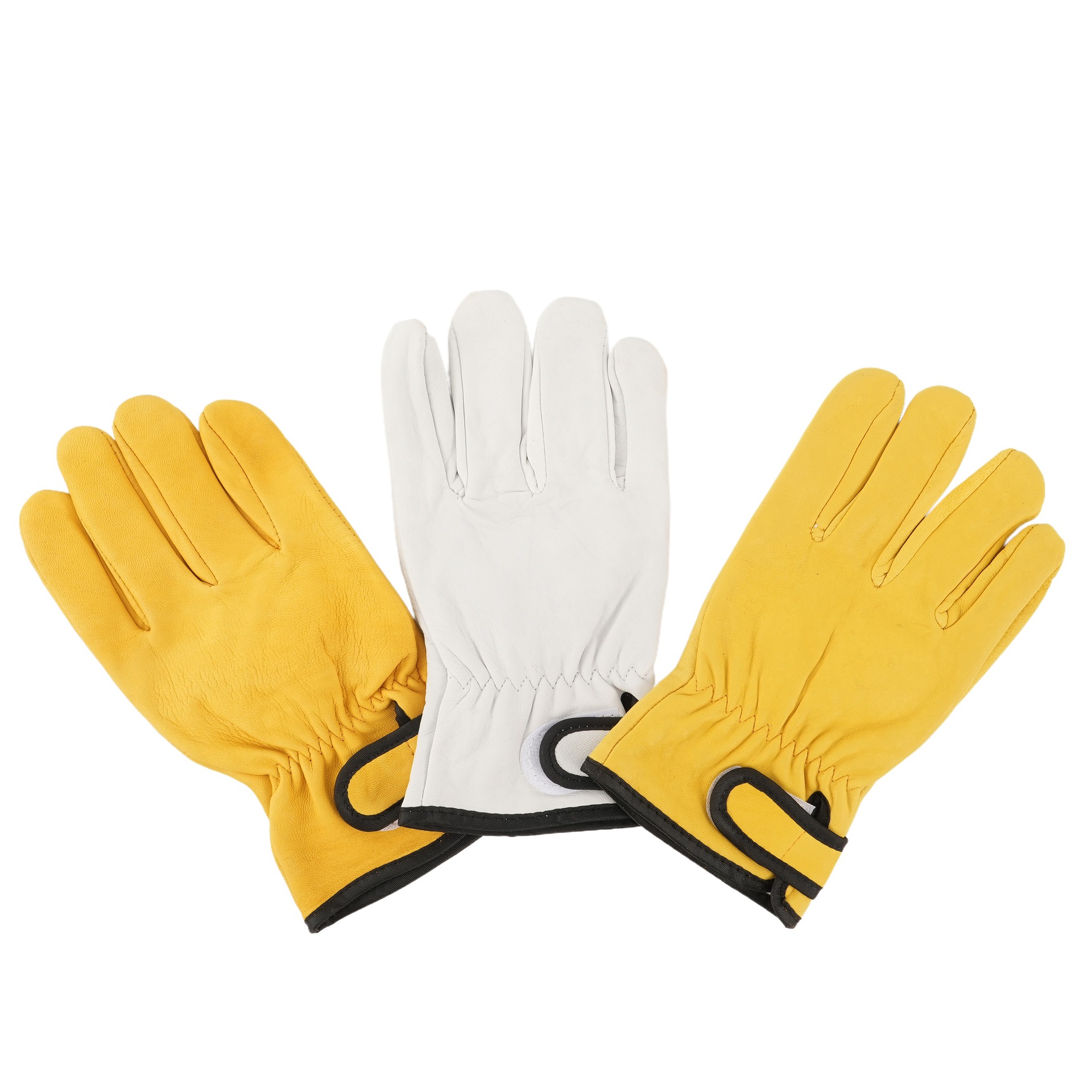 Guantes de soldadura gruesos y resistentes al desgaste guantes de soldadura de piel de oveja guantes cortos de aislamiento térmico de color natural guantes de soldadura por arco de galvanizado