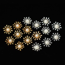 韩版和风花蕊花心镶钻贴珠饰品DIY手工汉服配件花盘扣饰头饰发饰