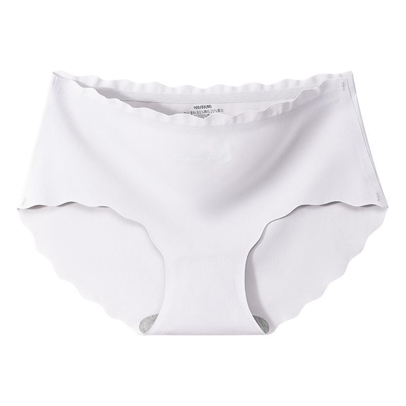 Hielo de seda sin costuras antibacteriano algodón entrepierna niña nueva cintura media verano pantalones finos transpirables bragas de mujer