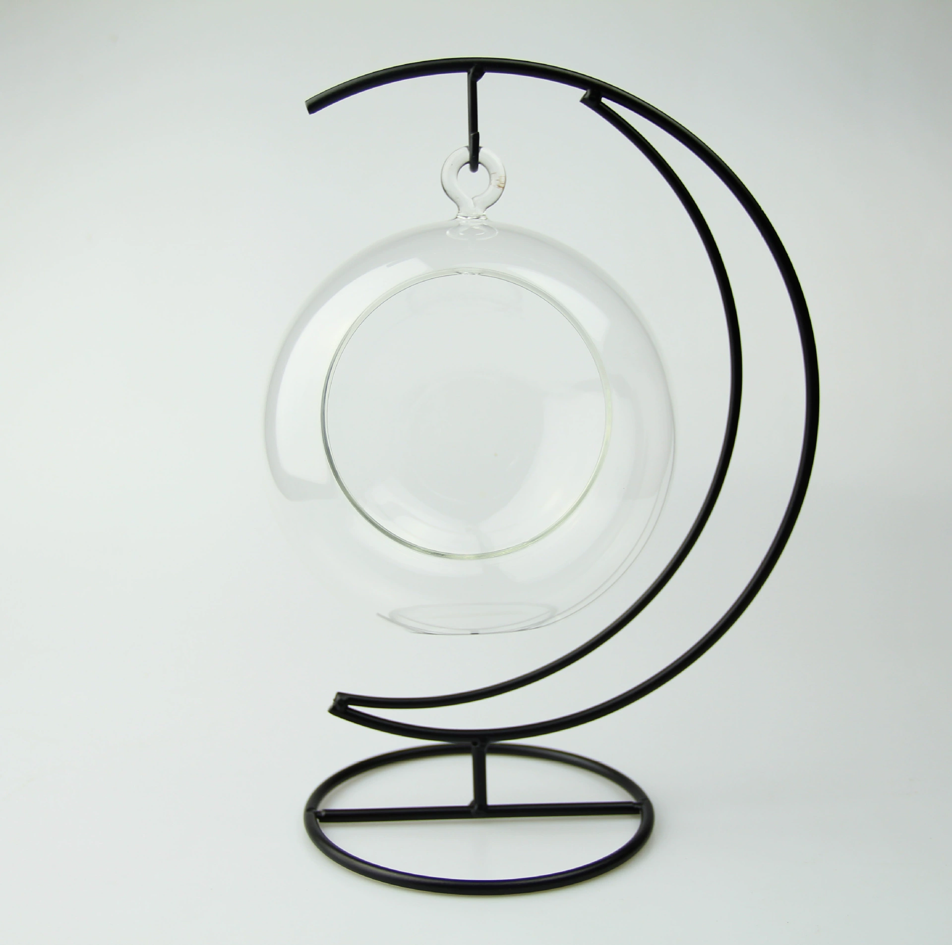 Крючок Подвесная бутылка Луна Железная рама Микро Пейзаж Подвесной кронштейн Стеклянная бутылка Креативный держатель для цветов Полумесяц Крюк