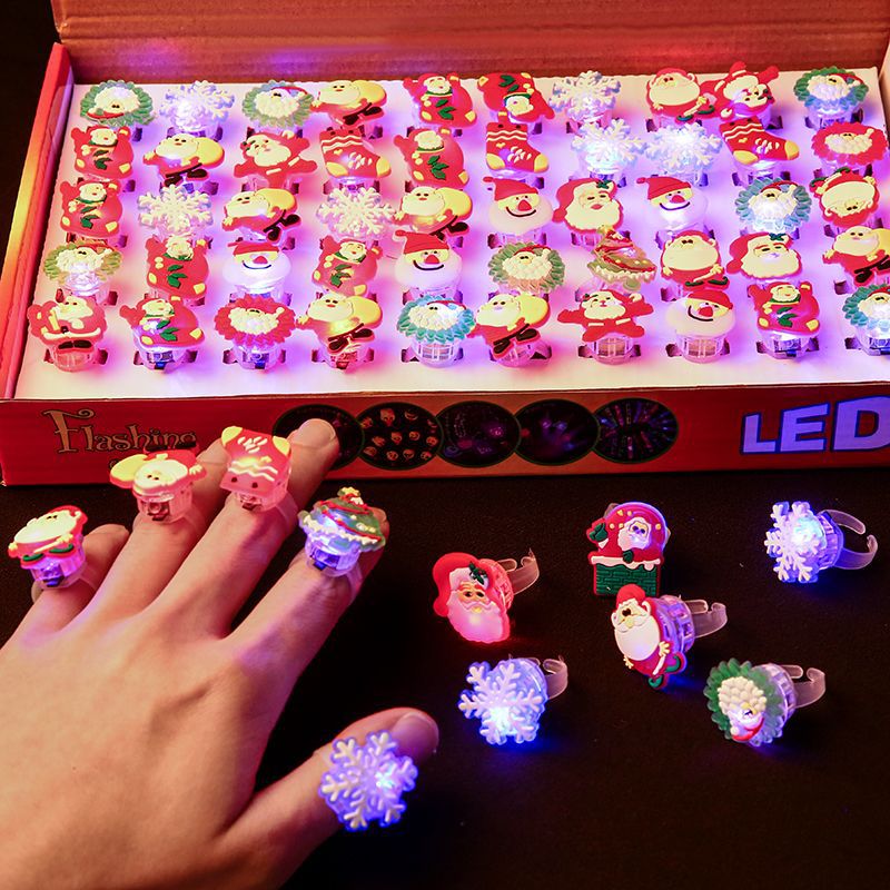 led发光手环圣诞节戒指 儿童小礼物闪光手指灯万圣节礼品厂家批发