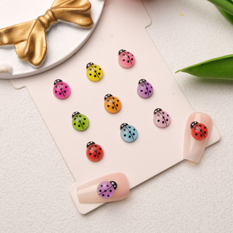 Cross-Border Luminous Seven-Star Ladybug Nail Art Jewelry Mini Insect Resin Cartoon Nail Art Accessories DIY Mixed Wholesale Cross-Border Luminous Seven-Star Ladybug Nail Art Jewelry Mini Insect Resin Cartoon Nail Art Accessories DIY Mixed Wholesale