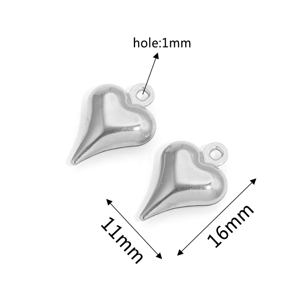 Acero inoxidable hueco melocotón corazón amor corazón colgante pulsera collar DIY pequeño colgante DIY accesorios de la joyería al por mayor