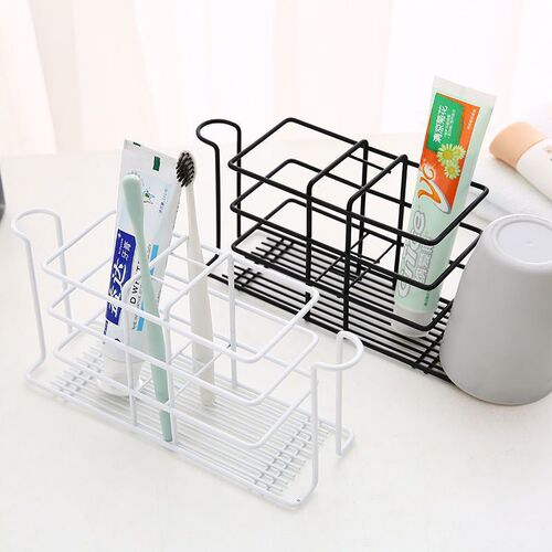 Factory direct selling toothbrush storage rack without punching, wall-mounted, wall-mounted bathroom mouthwash tooth cup holder toothpaste storage rack