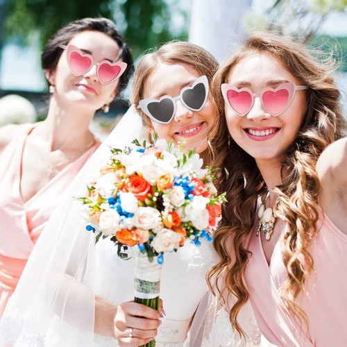 Yiwu Ready-to-Ship Cross-Border European & American Style Party-Shaped Heart-Shaped Women's Sunglasses – Fashionable, Internet-Famous, Perfect for Larger Faces to Create a Slimming Effect