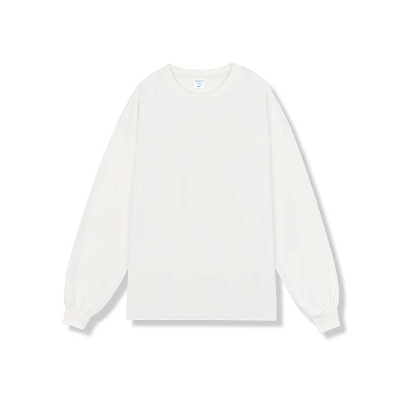 2025年新作280G無地ヘビーウェイトピュアコットンルーズベーシックボトム長袖TシャツメンズトレンドブランドFOGカラー