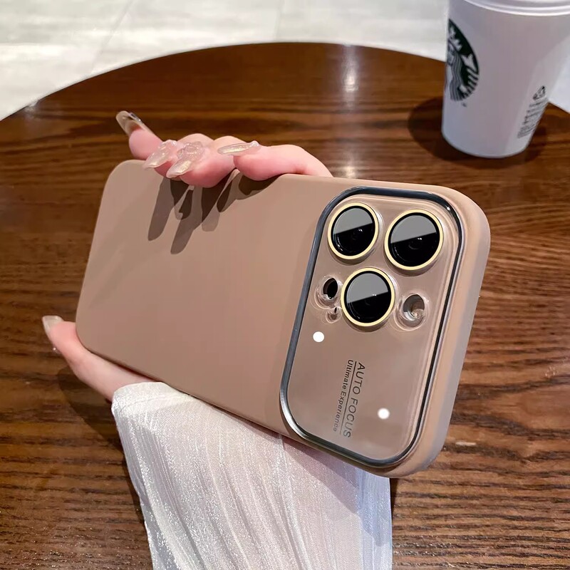 液体大窓付き Apple 17 Pro Max 携帯電話ケース iPhone 16 レンズフィルム付きシリコン保護ケース 15|undefined