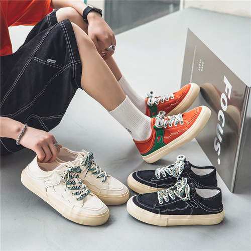 Men's Summer Breathable Canvas Shoes, One-Piece, Thin, No Heel, Half-Covered, Sports and Casual Shoes