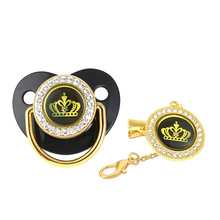 工厂直销金色皇冠安抚玩嘴 婴儿抚慰奶嘴现货批发