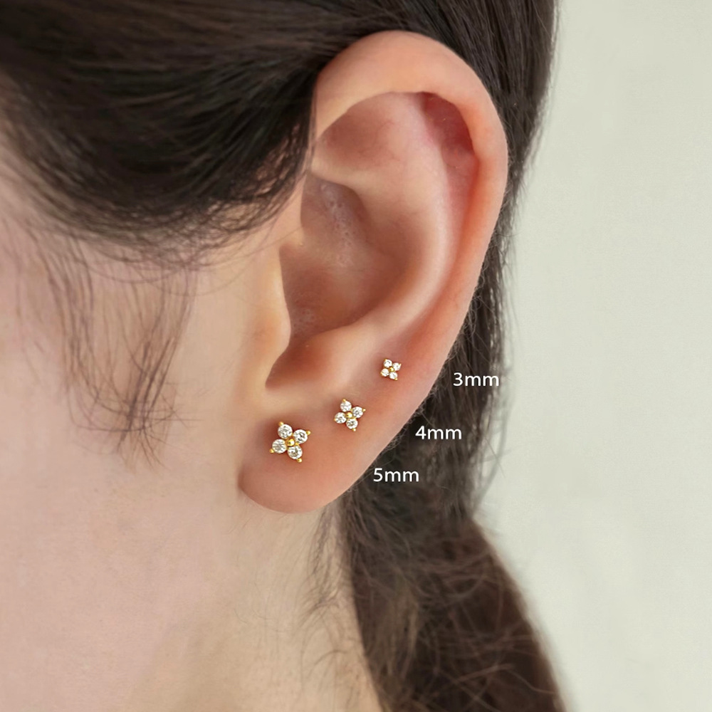 3g Weight Zircon Inlay Material Ear Studs Classification 3 Pieces Set Quantity Daily Occasion 925 Sterling Silver Material Geometric Pattern Women's Gender Plating, Inlay Design Simple Style Style 3 Pieces Set 925 Sterling Silver Zircon Geometric Ear Studs 32