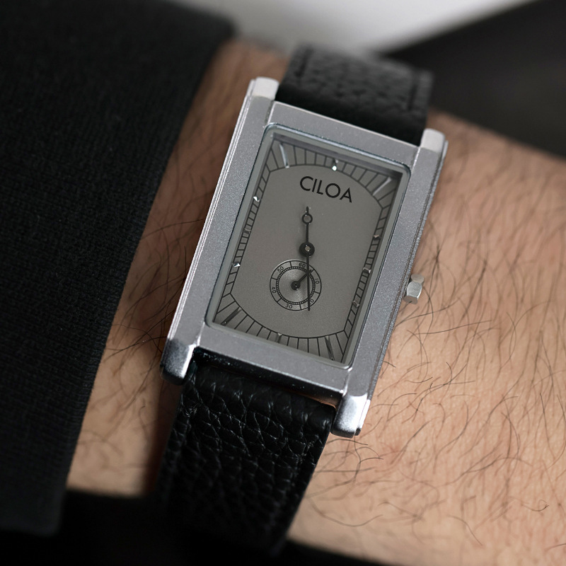 Brand Genuine High-End Watch for Men, Square Shape, Tritium Gas, Sports Style, Wormhole Concept, Simple Men's Watch, Trendy