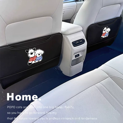 Chair back anti-kick pad, Seat Back Multi-Functional Storage Bag