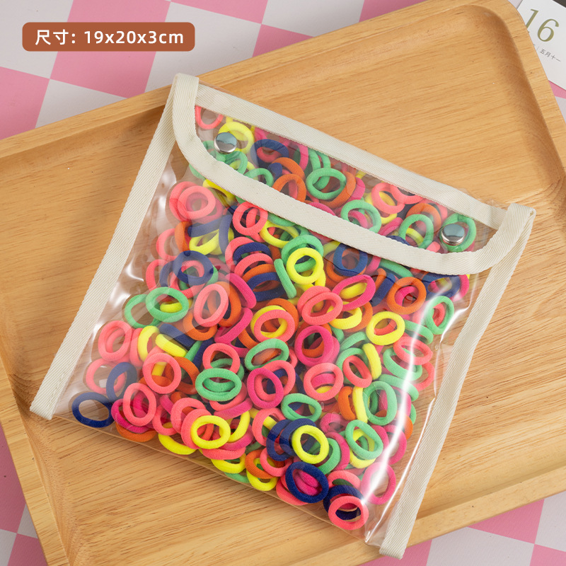 Niños de alta elasticidad cuerda de cabeza no daña cabello toallas de color anillo de cabello niñas correa de cabello bebé cabello anillo de cabello
