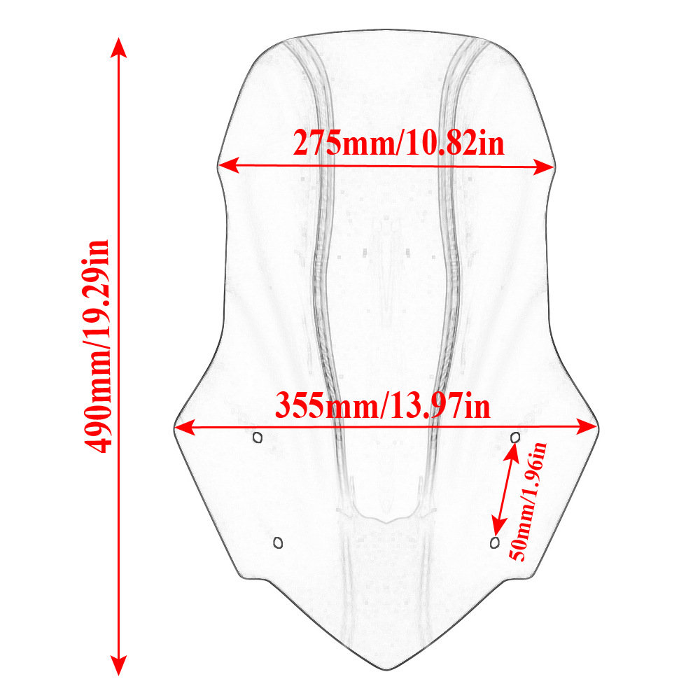 Suitable for Honda NC700X windshield NC750X front lens deflector modification and height increase 2016-2020