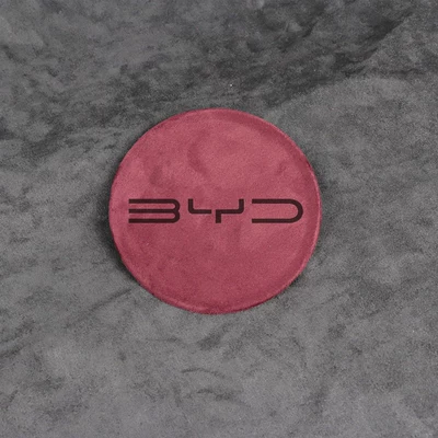 steering wheel logo car logo | Other Automotive Interior Supplies - stainless-steel-hand-red-envelope-suede-wine-red-byd-1-piece