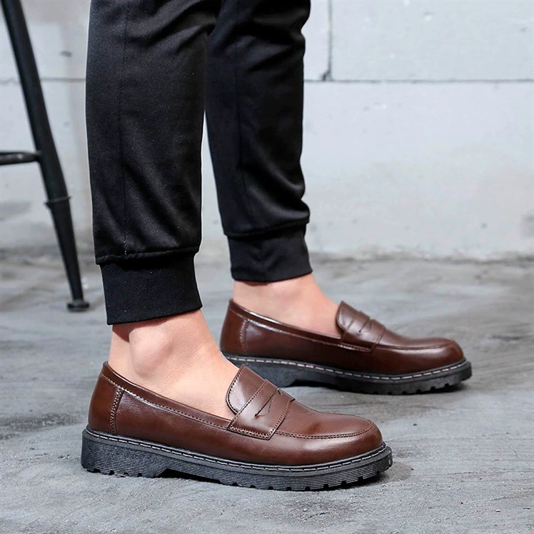 Японская форменная обувь JK Православные базовые маленькие кожаные туфли с педалью Ретро Британская Академия ветровые лоферы с круглой головкой больших размеров