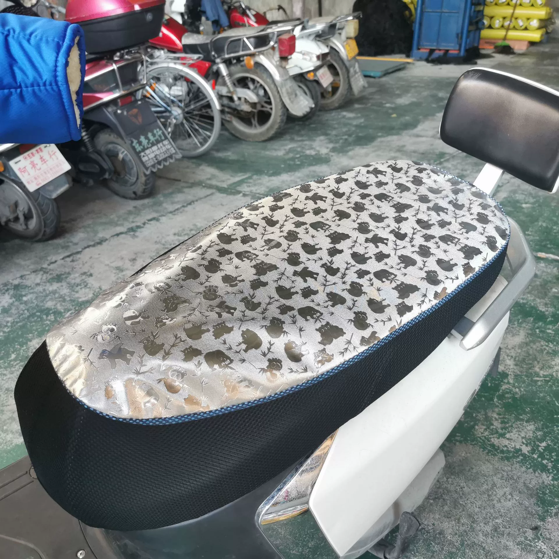 Moshuntong электромобиль с принтом, солнцезащитный чехол для подушки сиденья, мотоциклетный солнцезащитный чехол, водонепроницаемый чехол для подушки сиденья, подходит для автомобильного чехла Turtle King