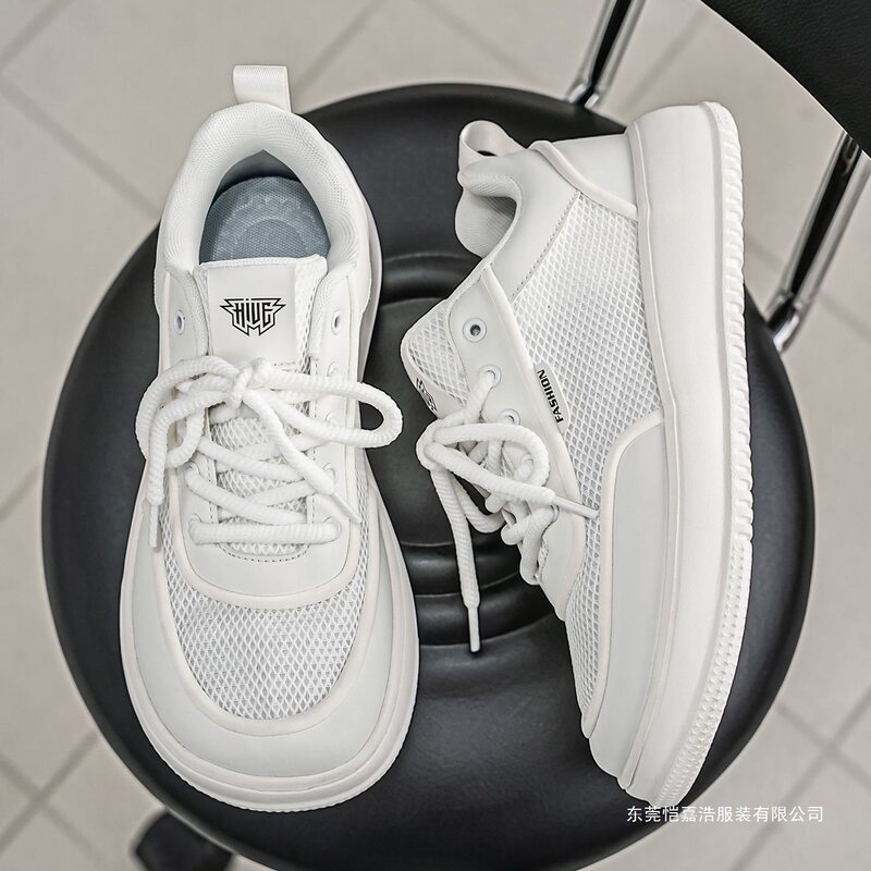 2026 Summer Breathable Mesh Lace-Up Low-Heeled Men's Casual Sports Shoes Suitable for Adult Men's Daily Travel